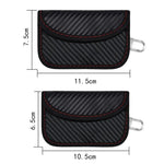 Estojo para Cartão RFID de Fibra de Carbono Bolsa de Blindagem de Sinal para Chave de Carro à Prova de Radiação, 10,5 x 6,5cm, 11,5 x 7,5cm