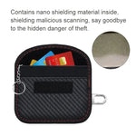 Estojo para Cartão RFID de Fibra de Carbono Bolsa de Blindagem de Sinal para Chave de Carro à Prova de Radiação, 10,5 x 6,5cm, 11,5 x 7,5cm