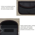Estojo para Cartão RFID de Fibra de Carbono Bolsa de Blindagem de Sinal para Chave de Carro à Prova de Radiação, 10,5 x 6,5cm, 11,5 x 7,5cm
