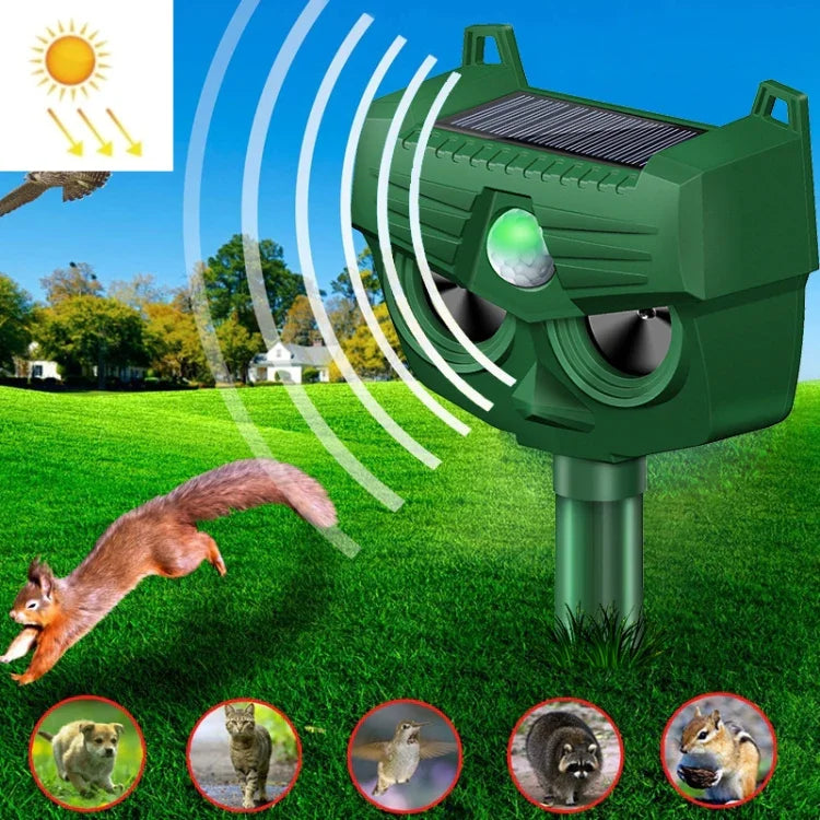 Repelente Solar para Cães RC-543 com Ultrassom e Infravermelhos para Exterior, RC-543