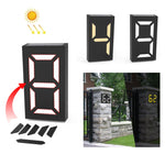Lâmpada de Número Solar DIY N766B para Placa de Porta, Luzes de Parede à Prova de Água para Exterior, N766B (Modelo de Luz Colorida), N766B (Luz Branca/Luz Quente)