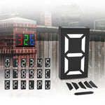 Lâmpada de Número Solar DIY N766B para Placa de Porta, Luzes de Parede à Prova de Água para Exterior, N766B (Modelo de Luz Colorida), N766B (Luz Branca/Luz Quente)