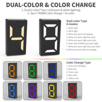 Lâmpada de Número Solar DIY N766B para Placa de Porta, Luzes de Parede à Prova de Água para Exterior, N766B (Modelo de Luz Colorida), N766B (Luz Branca/Luz Quente)