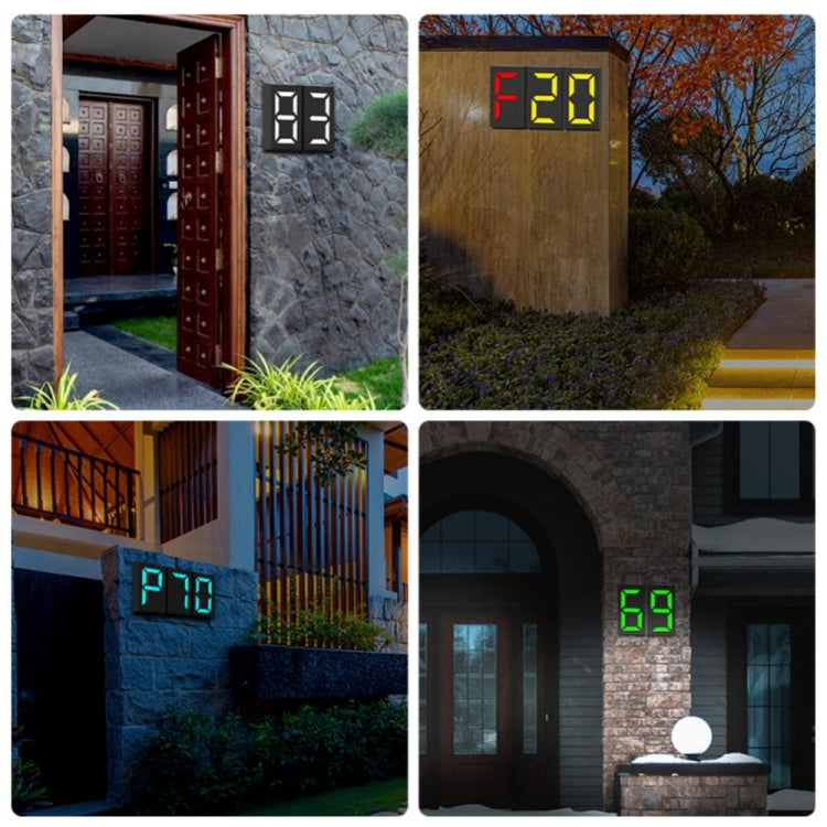 Lâmpada de Número Solar DIY N766B para Placa de Porta, Luzes de Parede à Prova de Água para Exterior, N766B (Modelo de Luz Colorida), N766B (Luz Branca/Luz Quente)