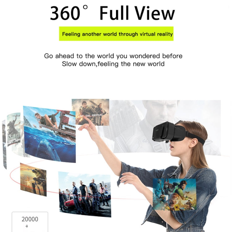 Óculos VR Virtuais 3D VRSHINECON G10, G10 Preto
