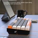 ZIYOU LANG K68 Teclado Mecânico Sem Fios Bluetooth Dual Model com 68 Teclas, Estilo:, Versão Eixo Vermelho (Cintilante), Versão Eixo Verde (Cinza), Versão Eixo Vermelho (Cinza)