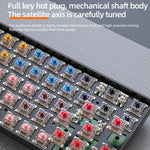 ZIYOU LANG K68 Teclado Mecânico Sem Fios Bluetooth Dual Model com 68 Teclas, Estilo:, Versão Eixo Vermelho (Cintilante), Versão Eixo Verde (Cinza), Versão Eixo Vermelho (Cinza)