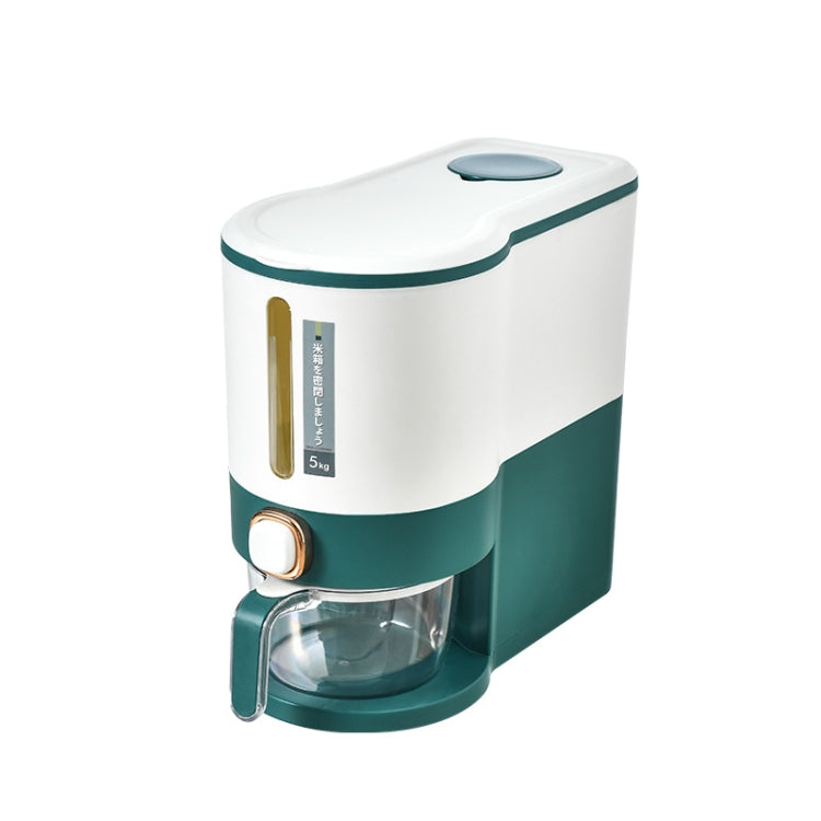 Recipiente de Armazenamento de Arroz Fresco à Prova de Insetos, Selado, à Prova de Humidade, com Pressão de Um Botão, 5 KG