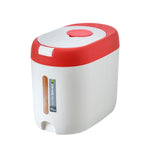 Baldes de Armazenamento de Arroz de Cozinha Selados, à Prova de Humidade e Poeira, Vermelho 10kg, Vermelho 5kg, Cinzento 10kg, Cinzento 5kg, Azul 10kg, Azul 5kg, Verde 10kg, Verde 5kg
