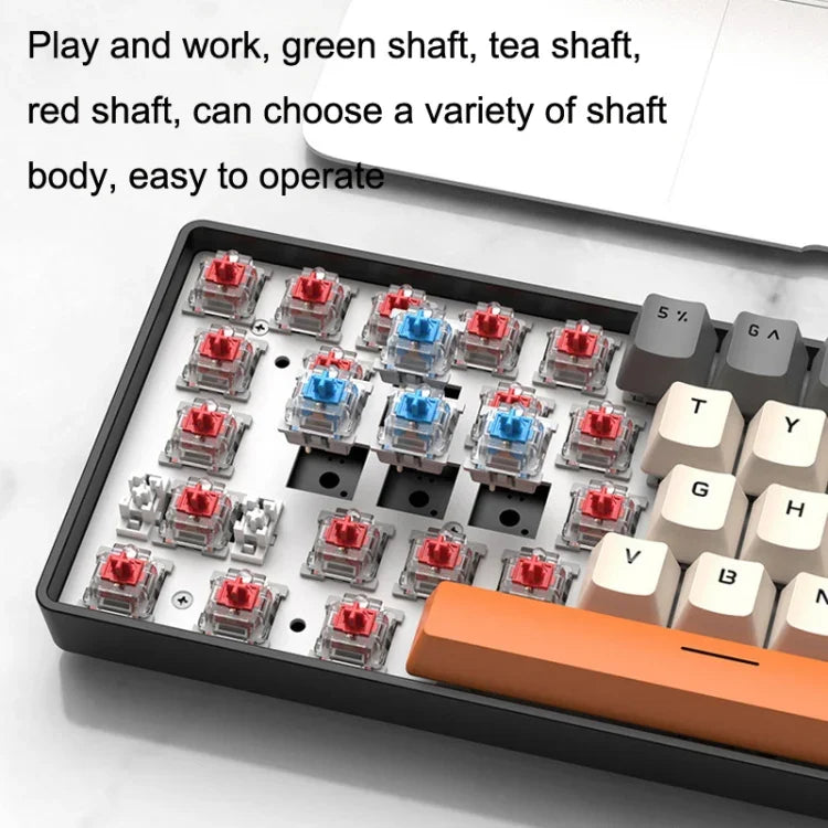 ZIYOU LANG T8 Teclado Mecânico Gaming RGB com 68 Teclas, Comprimento do Cabo: 1,5m, Estilo:, Versão Micro Light T8 Eixo Verde