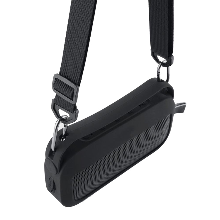 Para Bose SoundLink Flex Capa Protetora de Silicone para Coluna Bluetooth com Alça de Ombro, Estilo 1 Preto, Estilo 1 Azul