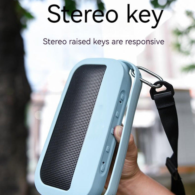 Para Bose SoundLink Flex Capa Protetora de Silicone para Coluna Bluetooth com Alça de Ombro, Estilo 1 Preto, Estilo 1 Azul