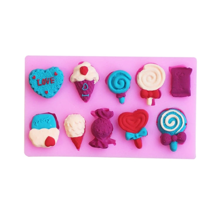 Molde de Silicone em Forma de Pirulito de Doce G114 Molde de Chocolate Biscoitos Decoração de Bolos, G114