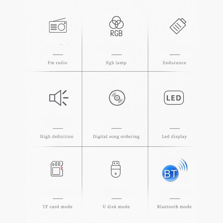 TEMEIYIN Coluna Rádio Bluetooth com Ecrã Digital LED para Cartões Jogador Portátil para Exercícios Matinais, Vermelho, Vermelho com Luz
