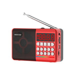 TEMEIYIN Coluna Rádio Bluetooth com Ecrã Digital LED para Cartões Jogador Portátil para Exercícios Matinais, Vermelho, Vermelho com Luz