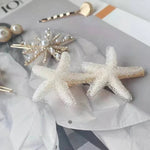 Presilha de Cabelo com Pérola do Mar Estrela e Strass para Raparigas Adolescentes