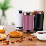 Moinho de Café Elétrico Mini em Aço Inoxidável M150A para Grãos, Especificação:, Plugue US (Roxo), Plugue US (Preto), Plugue US (Branco), Plugue EU (Branco), Plugue EU (Roxo), Plugue UK (Branco), Plugue UK (Preto), Plugue UK (Roxo)