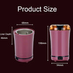 Moinho de Café Elétrico Mini em Aço Inoxidável M150A para Grãos, Especificação:, Plugue US (Roxo), Plugue US (Preto), Plugue US (Branco), Plugue EU (Branco), Plugue EU (Roxo), Plugue UK (Branco), Plugue UK (Preto), Plugue UK (Roxo)