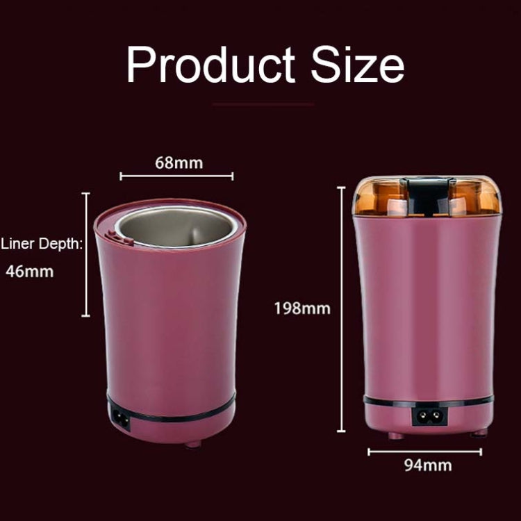 Moinho de Café Elétrico Mini em Aço Inoxidável M150A para Grãos, Especificação:, Plugue US (Roxo), Plugue US (Preto), Plugue US (Branco), Plugue EU (Branco), Plugue EU (Roxo), Plugue UK (Branco), Plugue UK (Preto), Plugue UK (Roxo)
