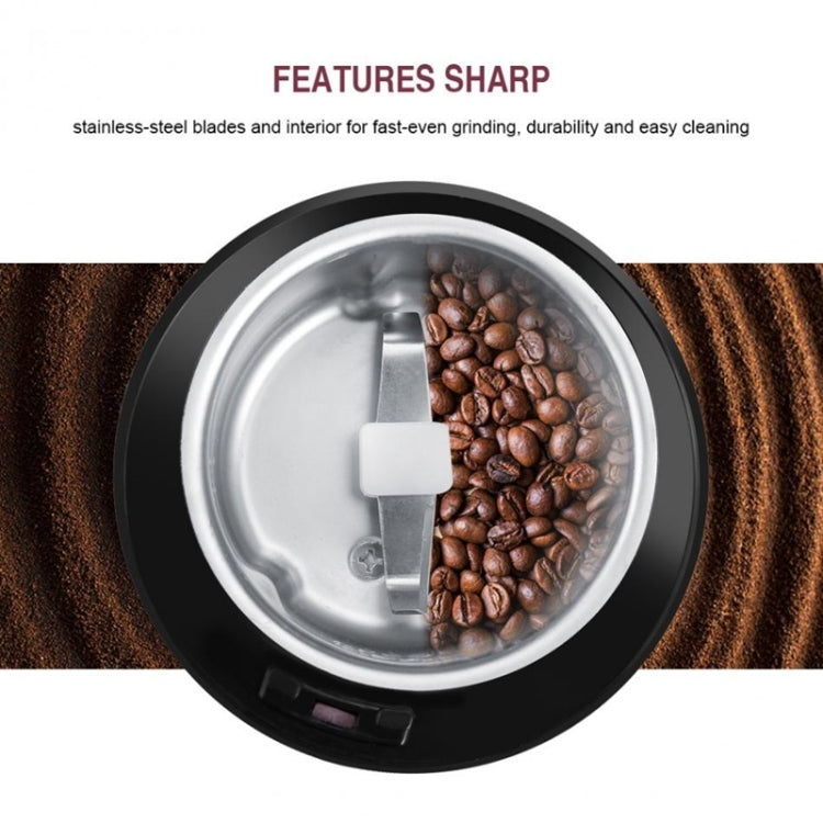 Moinho de Café Elétrico Mini em Aço Inoxidável M150A para Grãos, Especificação:, Plugue US (Roxo), Plugue US (Preto), Plugue US (Branco), Plugue EU (Branco), Plugue EU (Roxo), Plugue UK (Branco), Plugue UK (Preto), Plugue UK (Roxo)