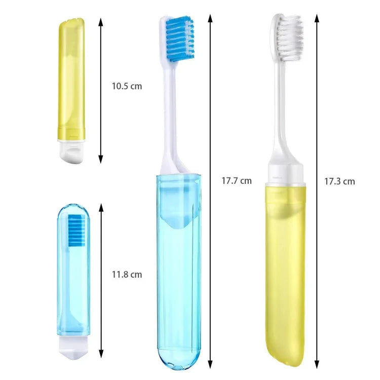 Portable Business Trip Folding Toothbrush Multi-color Super Soft Bristles Toothbrush, 6 PCS/Set, 4 PCS/Set