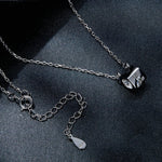 Colar com pendente cintilante de moissanite em prata esterlina S925 banhado a ouro branco, MSN005