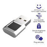 TRU8 Módulo Leitor de Impressão Digital USB Mini para Windows 11 10 Hello Dongle, TRU8
