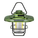 Lanterna Retro LED LY02 para Tenda, Lâmpada de Camping com Carregamento USB, LY02 Verde, LY02 Branco, LY02 Preto