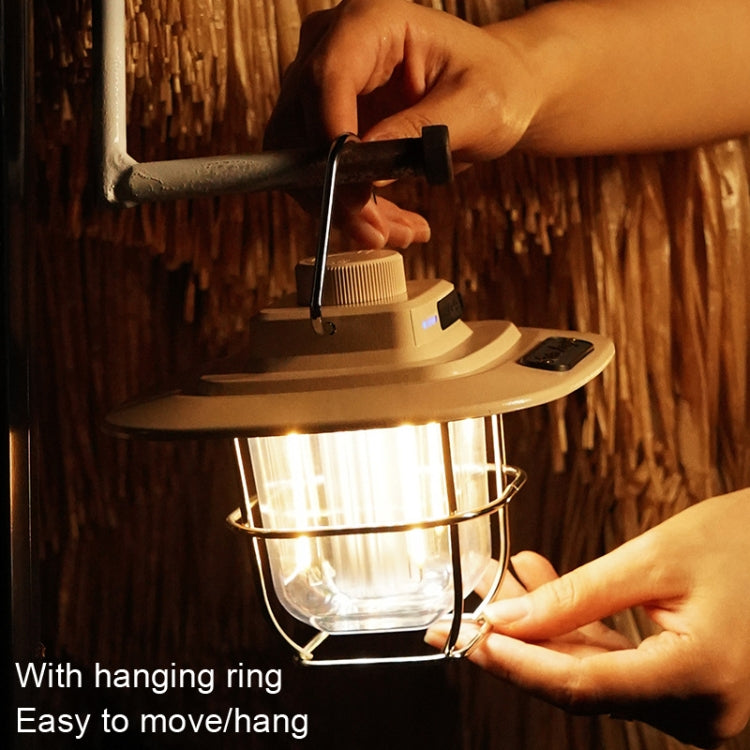 Lanterna Retro LED LY02 para Tenda, Lâmpada de Camping com Carregamento USB, LY02 Verde, LY02 Branco, LY02 Preto
