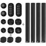 Kit de Organização de Cabos 3 em 1 de 0,5m com Manga para Cabos com Zíper e Clipe para Cabos, 5 em 1, Kit 3 em 1 de 0,5m, 4 Amarras com Zíper, Kit 3 em 1 de 5m