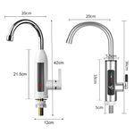 Torneira Elétrica de Cozinha Inteligente com Ecrã Digital Instantâneo, Plugue:, Plugue UE, Plugue EUA, Plugue Reino Unido