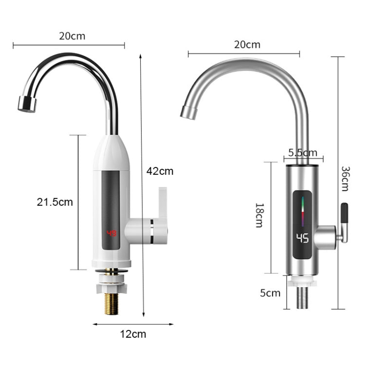 Torneira Elétrica de Cozinha Inteligente com Ecrã Digital Instantâneo, Plugue:, Plugue UE, Plugue EUA, Plugue Reino Unido