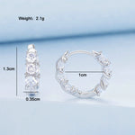 Sterling Silver S925 Zirconia Budding Flower Earrings, BSE734