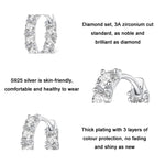 Sterling Silver S925 Zirconia Budding Flower Earrings, BSE734