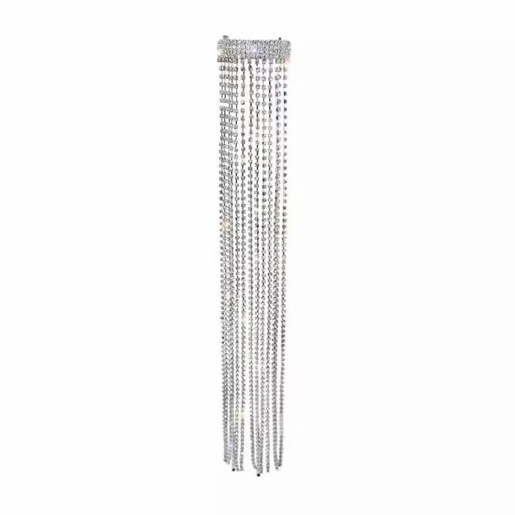 Acessórios de Cabelo com Corrente de Diamantes para Franja, Faixa de Cabelo Trançada com Corrente