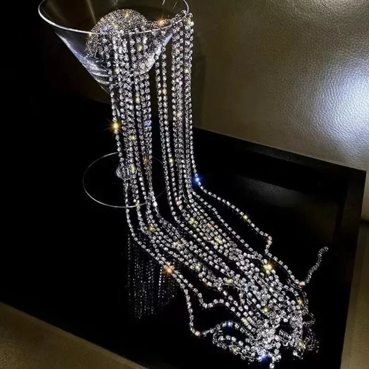 Acessórios de Cabelo com Corrente de Diamantes para Franja, Faixa de Cabelo Trançada com Corrente