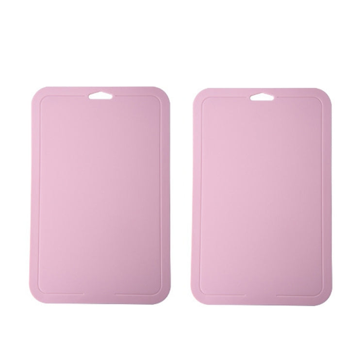 2pcs Baby Auxiliary Cutting Board Fruit and Vegetable Cutting Plastic Board, 2pcs Pink, 2pcs Green