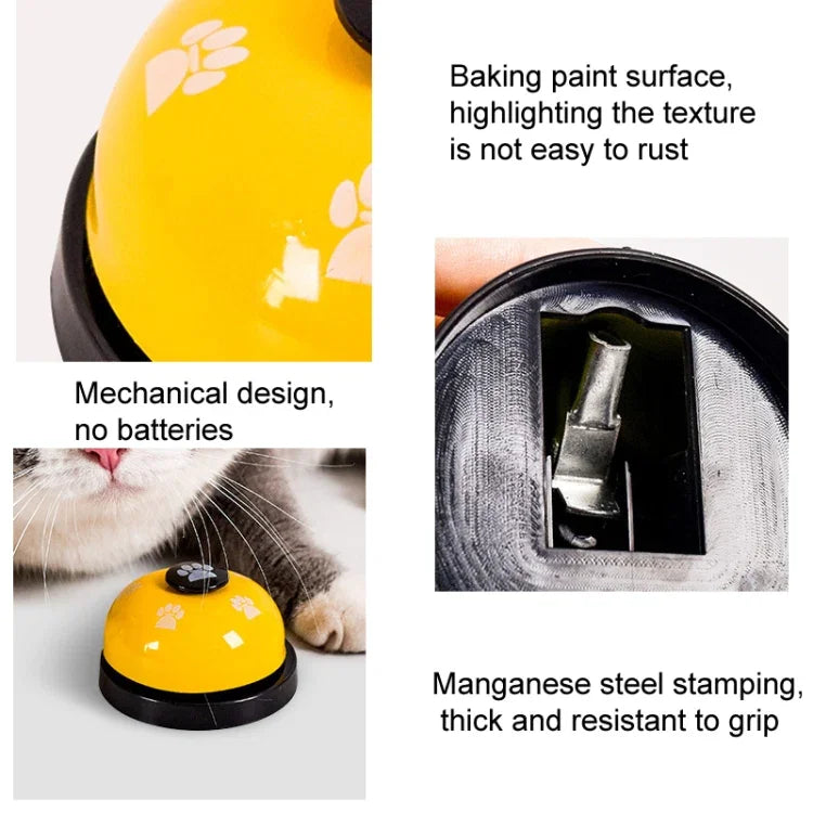 Brinquedo de Treino para Animais de Estimação Anel com Sino Pequeno Pegada para Jantar, 3pcs Sino Amarelo, 3pcs Sino Vermelho, 3pcs Sino Rosa, 3pcs Sino Branco, 3pcs Sino Azul Royal