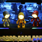 9622 Lâmpada de Secretária Magnética de Mesa Mini Dobrável de Desenho Animado Policial Luz Noturna LED, 9622 (Vermelho), 9622 (Preto), 9622 (Amarelo), 9622 (Verde), 9622 (Azul), 9622 (Branco)