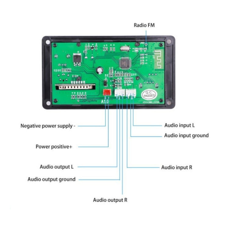 Placa Decodificadora Bluetooth LCD para Altifalante D008BT com Reprodução por Disco U, D008BT