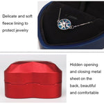 017015-20 Heart-shaped LED Light Ring Necklace Storage Box without Jewelry, Spec:, Pendant(White), Pendant(Red), Pendant(Gold), Pendant(Blue), Pendant(Black), Ring(White), Pendant(Pink), Ring(Red), Ring(Gold), Ring(Blue), Ring(Black), Ring(Pink)