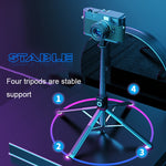 Selfie sticks Bluetooth dobráveis com rotação de 360 graus e suporte para transmissão em direto, especificações: P220 TK (clipe único), P225 TK (clipe único)