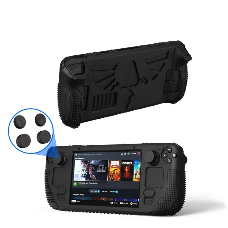 Capa Protetora Antiderrapante em Silicone para Steam Deck V V4-1 com Função de Suporte, V4-1 Preto, V4-1 Vermelho, V4-1 Verde, V4-1 Azul