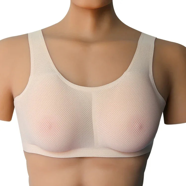 Colete de Silicone para Crossdressing CD Falso Seio, AA+XS 400g, A+S 500g, B+M 600g, C+L 800g, D+XL 1000g, DD+XXL 1200g, E+XXXL 1400g, EE+XXXXL 1600g