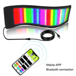 Ecrã LED Flexível para Carro com Controlo por APP de Telemóvel, Ligação Bluetooth, S1664RGB 390x107mm, S1696RGB 672x122mm, S3264RGB 390x187mm, S3296RGB 672x218mm
