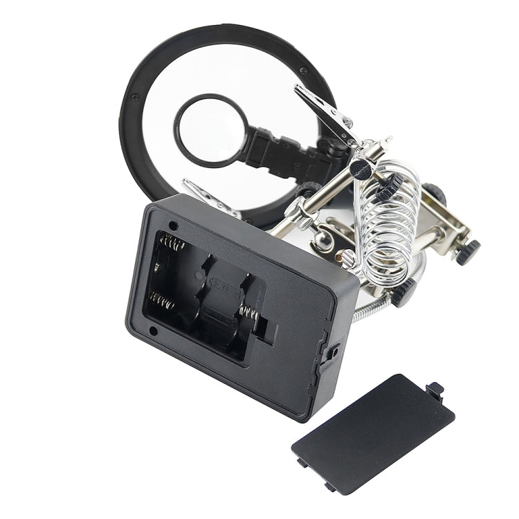 16129-C Suporte Auxiliar de Iluminação LED 2.5X/7.5X/10X Lupa de Manutenção, Ficha UE, Ficha EUA