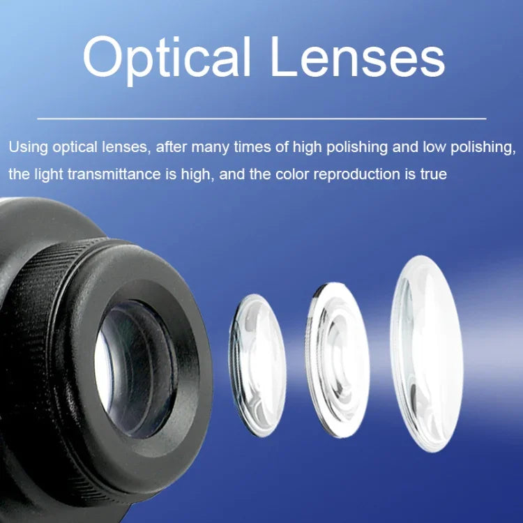 Binóculos para Observação Estelar 2X/3X HD com Lente Óptica Completa Telescópio Portátil, 2x40, 3x50