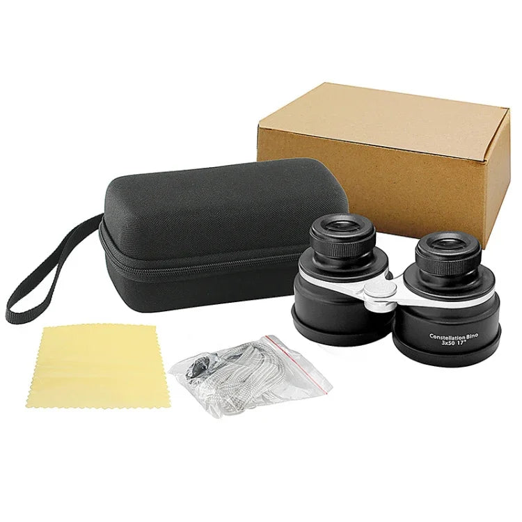 Binóculos para Observação Estelar 2X/3X HD com Lente Óptica Completa Telescópio Portátil, 2x40, 3x50
