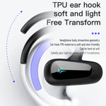 Conceitos de Condução Óssea Auscultadores Estéreo Bluetooth com Ecrã Digital, Estilo:, Ouvido Único