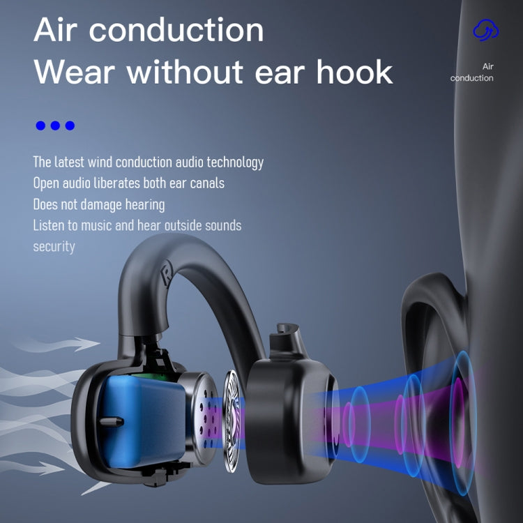 Conceitos de Condução Óssea Auscultadores Estéreo Bluetooth com Ecrã Digital, Estilo:, Ouvido Único